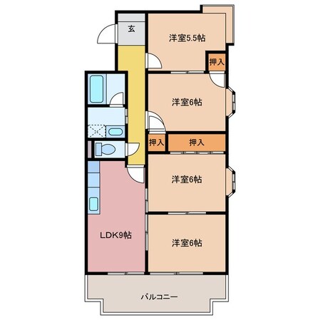 五十鈴川駅 徒歩10分 2階の物件間取画像